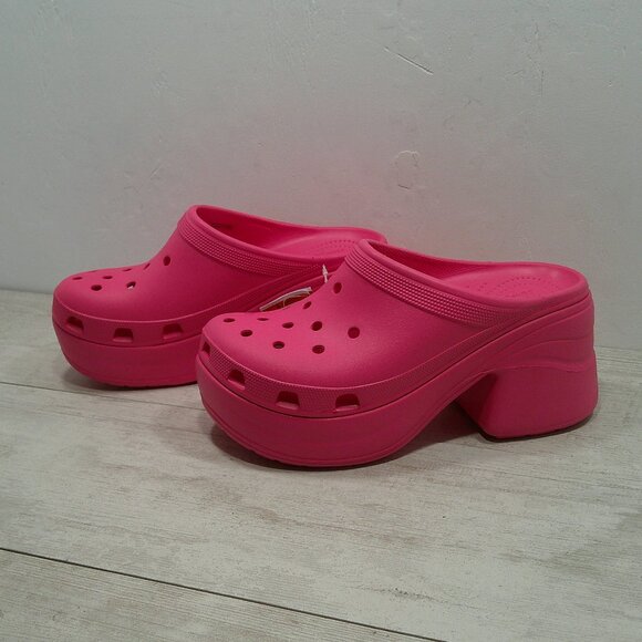 Crocs Siren Perfectly Pink Platform Comfort Clog Men's 10 | Women’s 12 – New - Picture 12 of 13